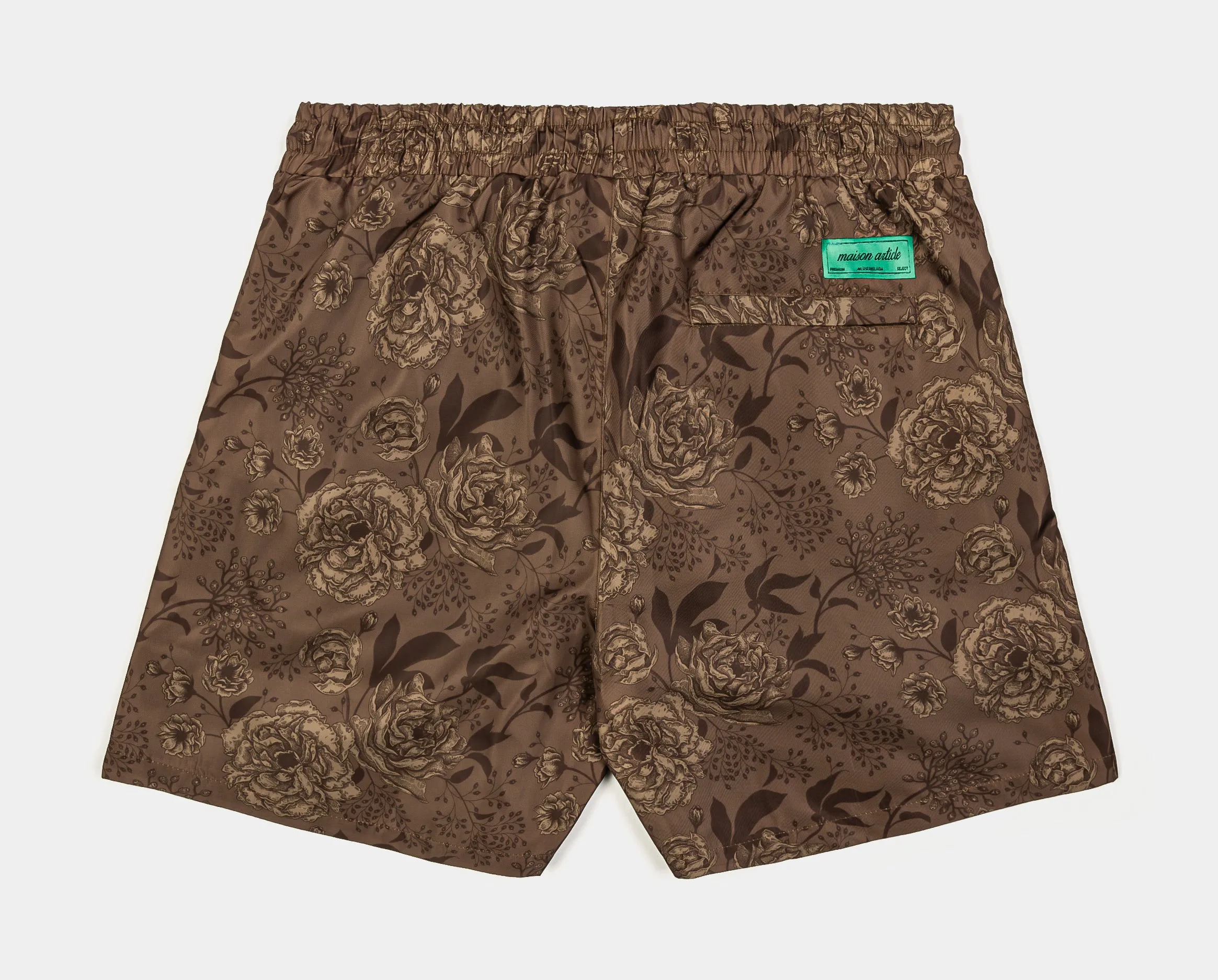 Floral Hybrid Mens Shorts (Brown)