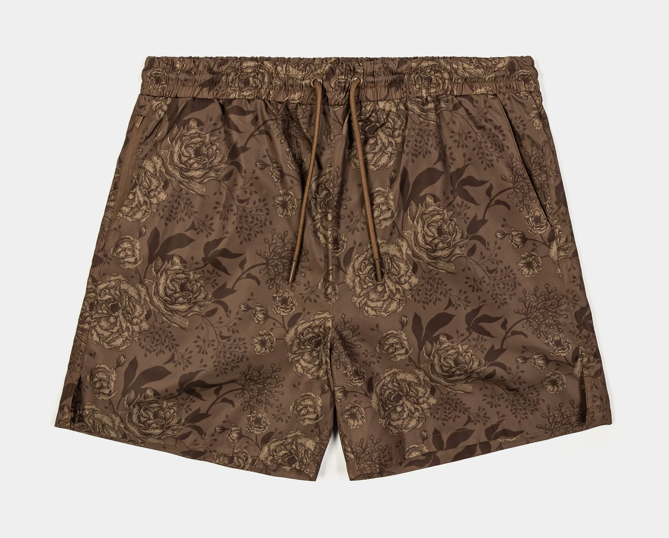 Floral Hybrid Mens Shorts (Brown)