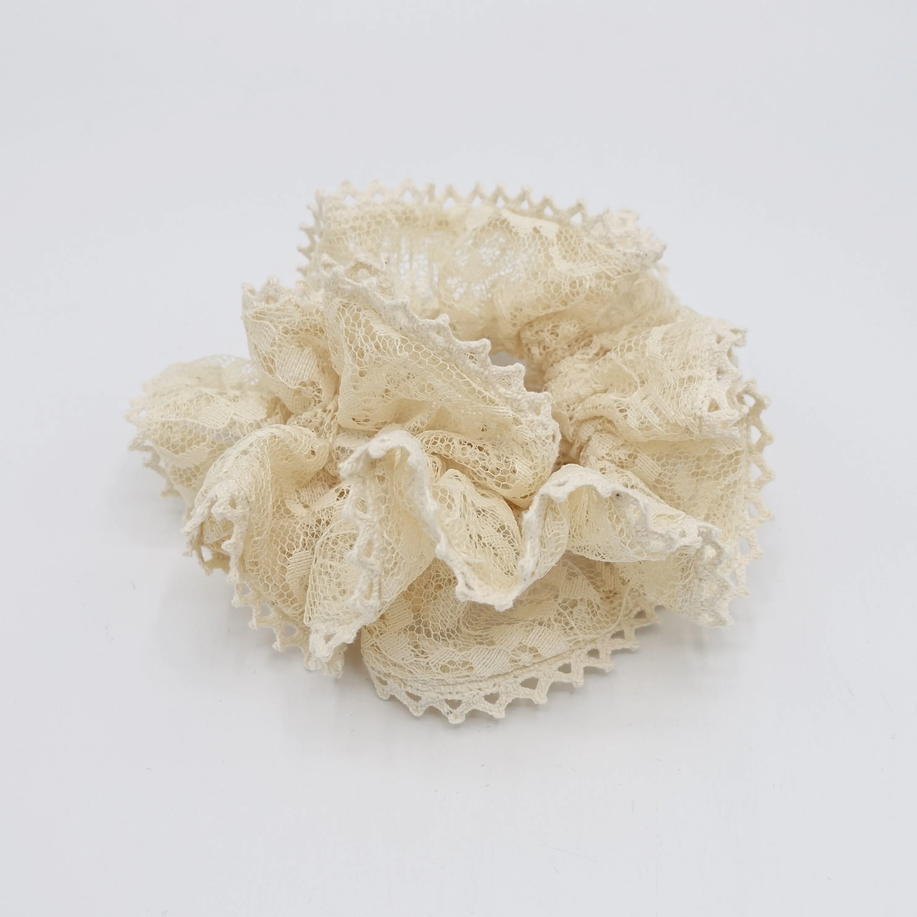 floral lace scrunchies,, double edge scrunchies for women