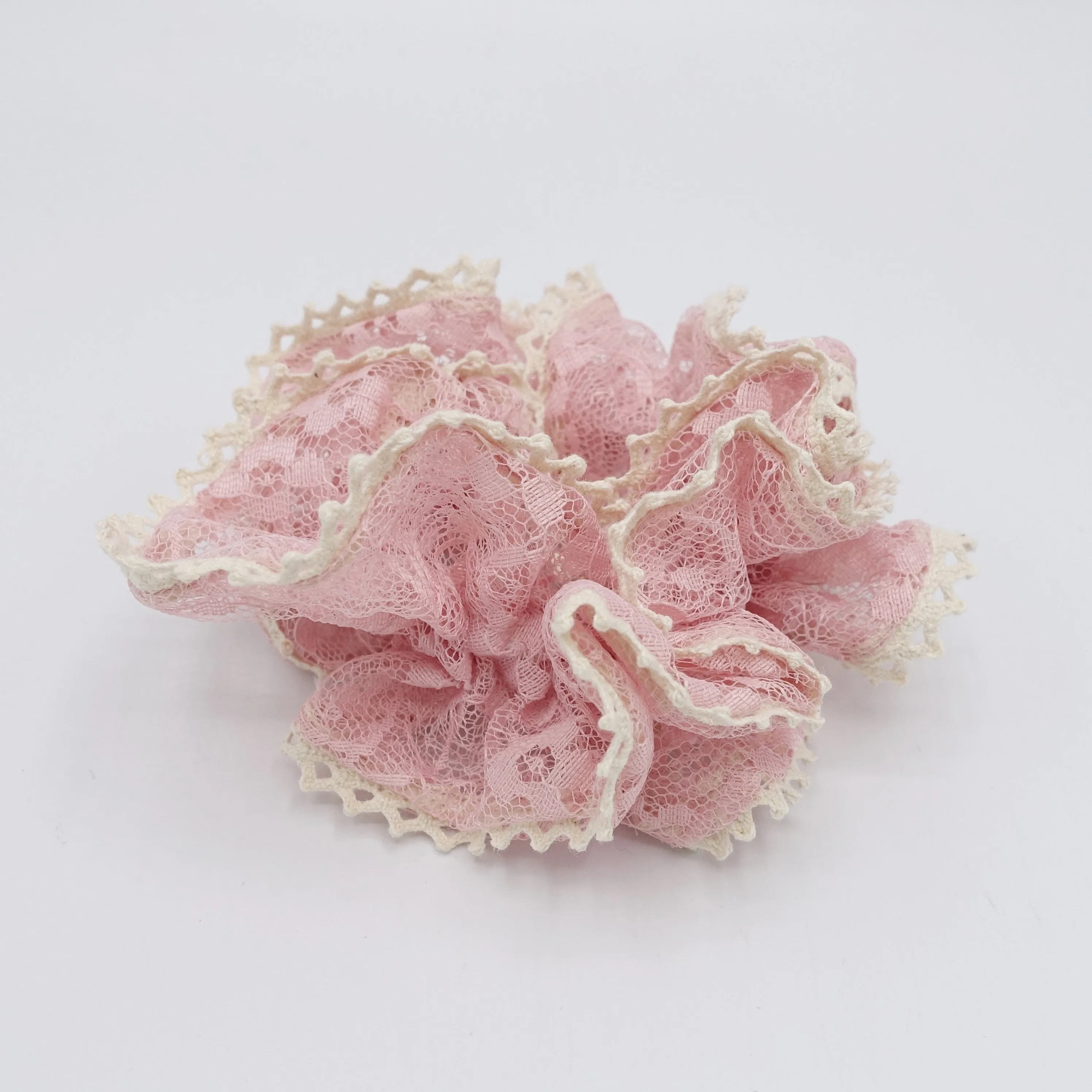 floral lace scrunchies,, double edge scrunchies for women