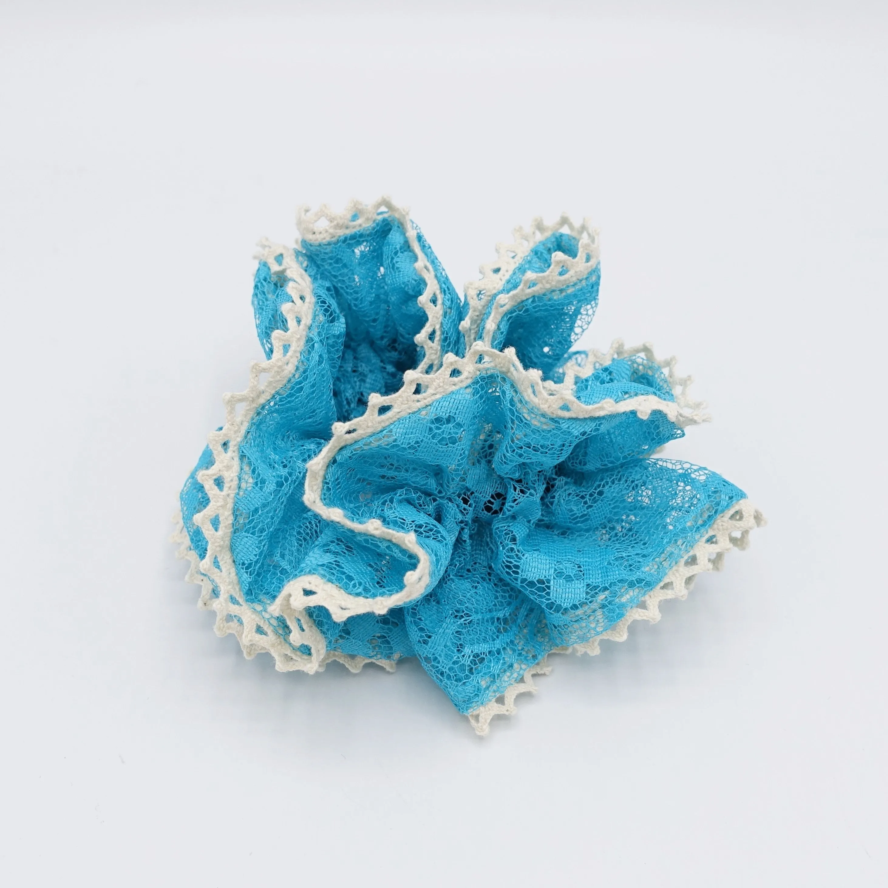 floral lace scrunchies,, double edge scrunchies for women