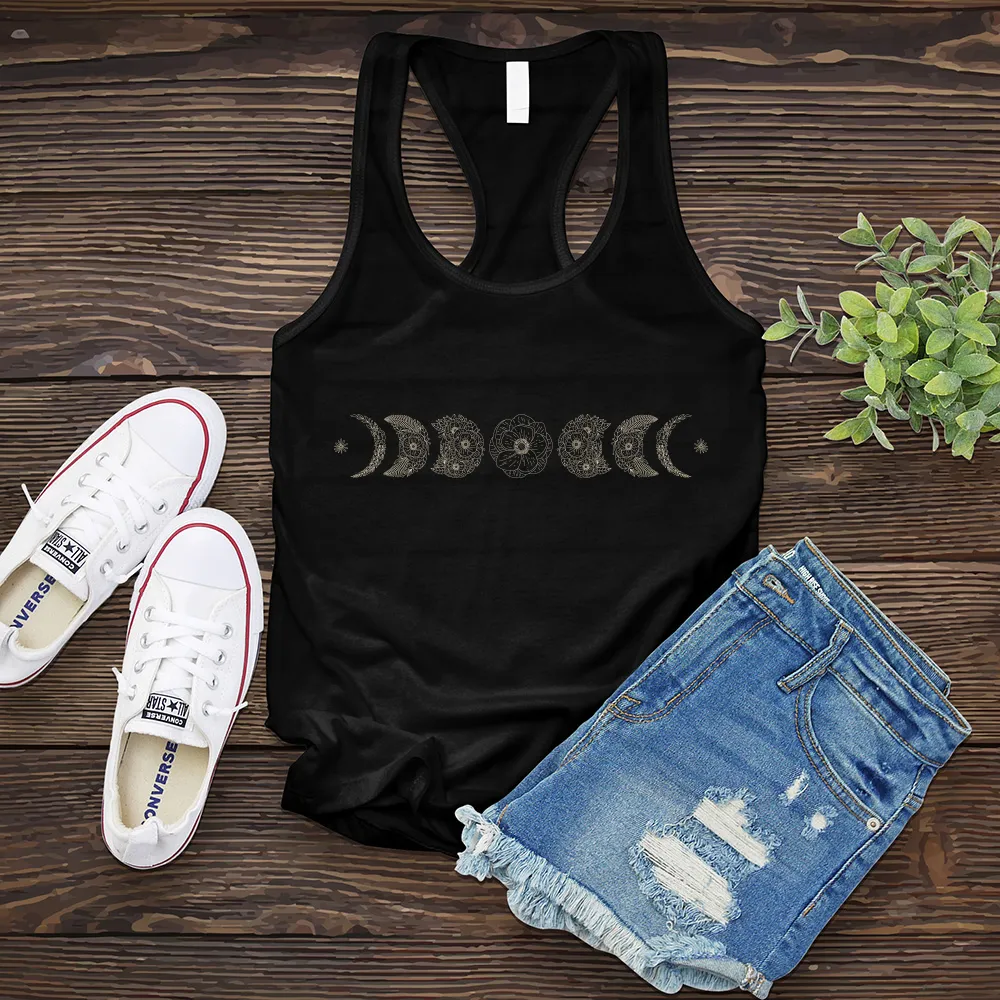 Floral Moon Phases Women's Tank Top