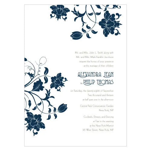 Floral Orchestra Invitation Lavender