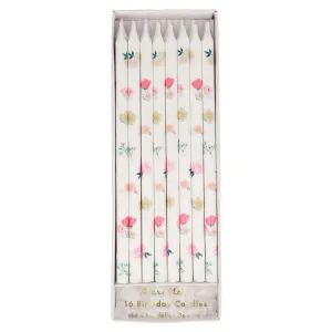 Floral Pattern Candles (x 16)