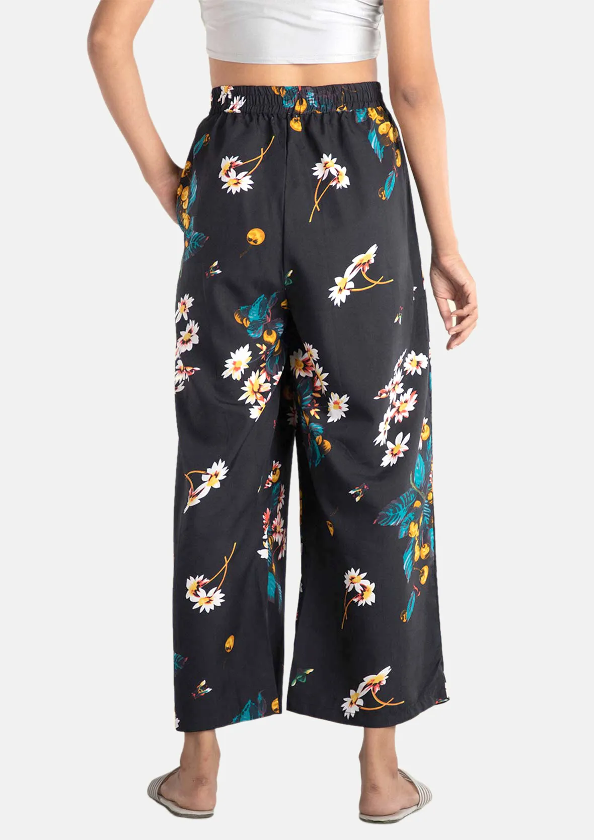 Floral Print Wide Leg Palazzo