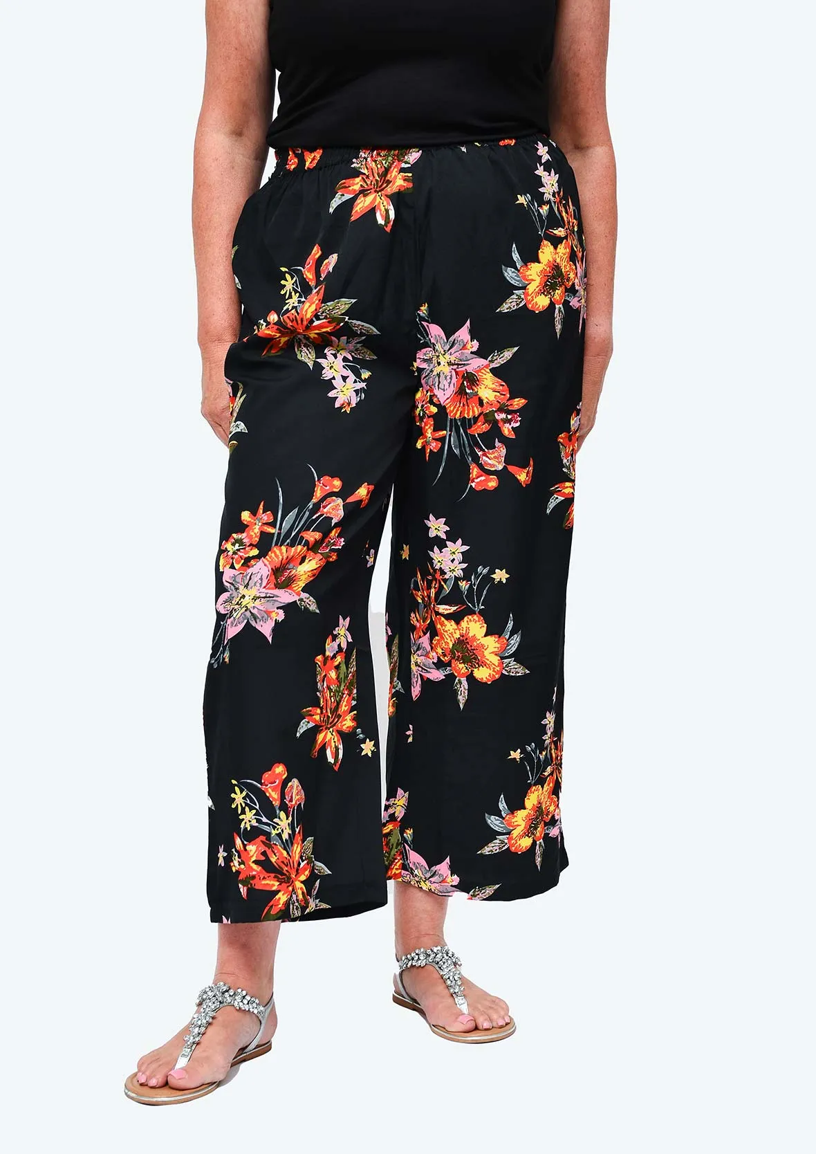 Floral Print Wide Leg Palazzo