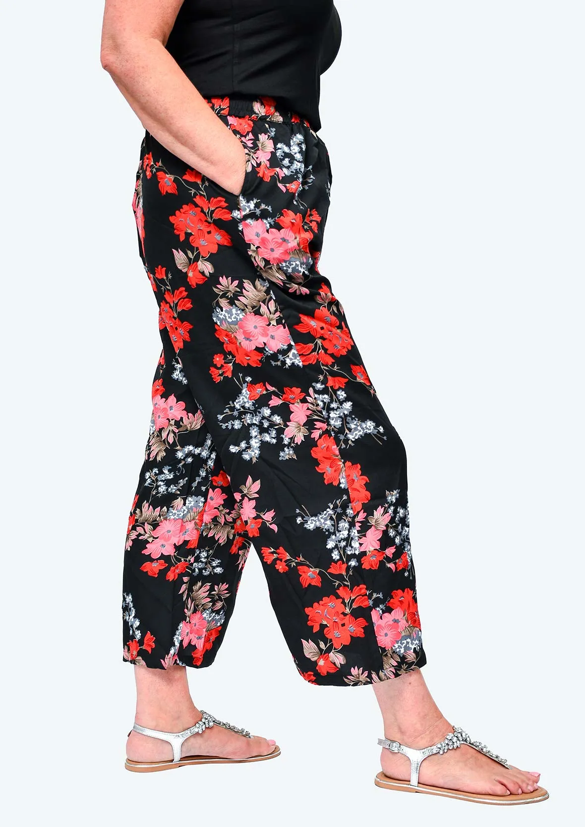 Floral Print Wide Leg Palazzo