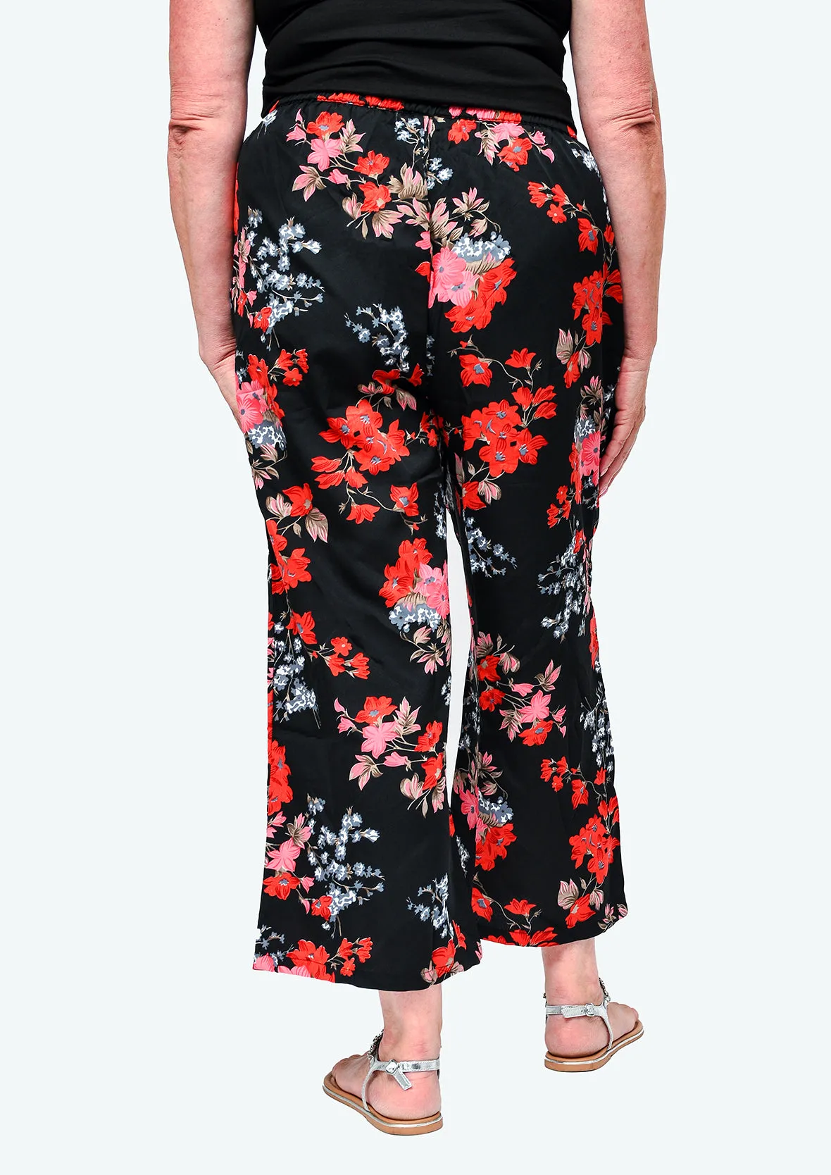 Floral Print Wide Leg Palazzo