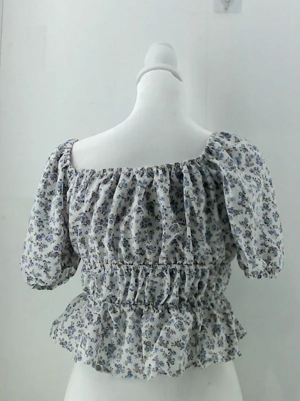 Floral Print Women's Top Medium