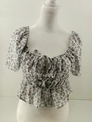 Floral Print Women's Top Medium