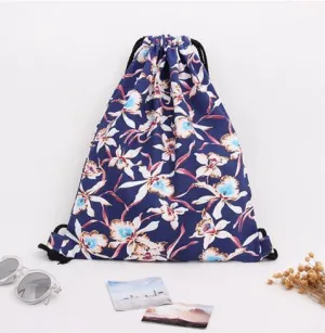 Floral Printed Harajuku Drawstring Bag