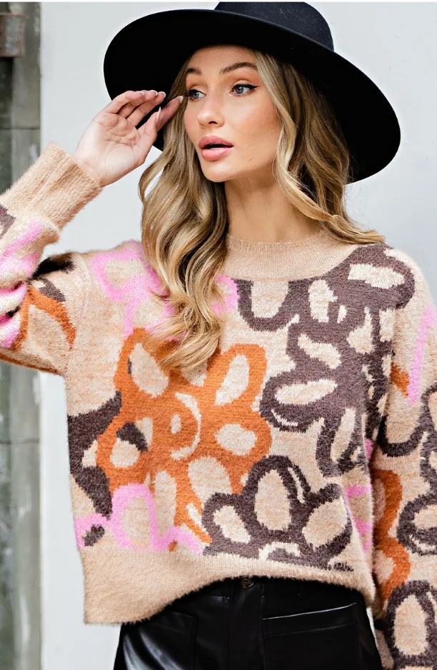 Floral Printed Sweater