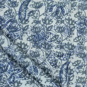 Floral Printed Voile Pure Cotton Fabric