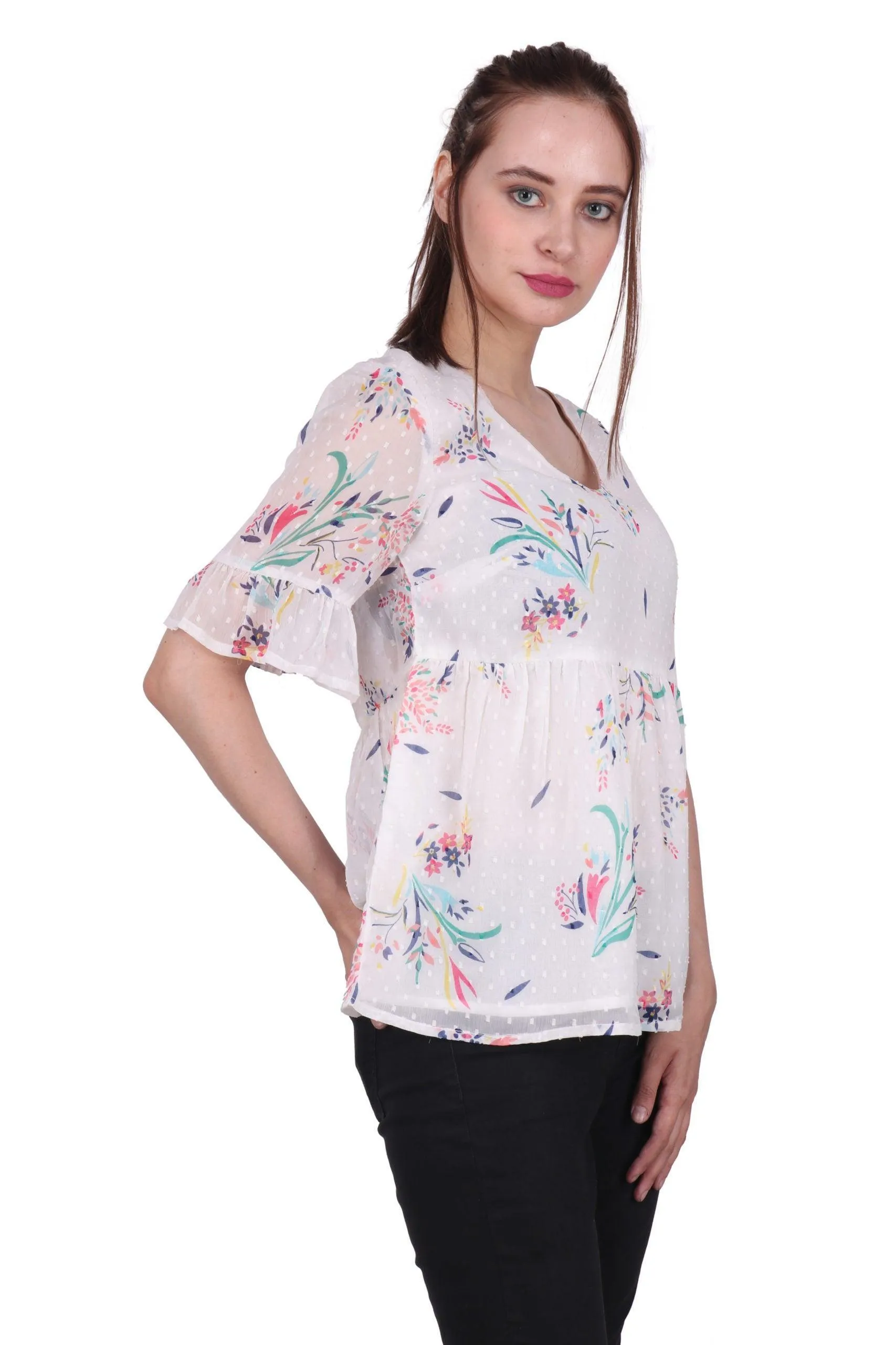 Floral Printed Woven Top