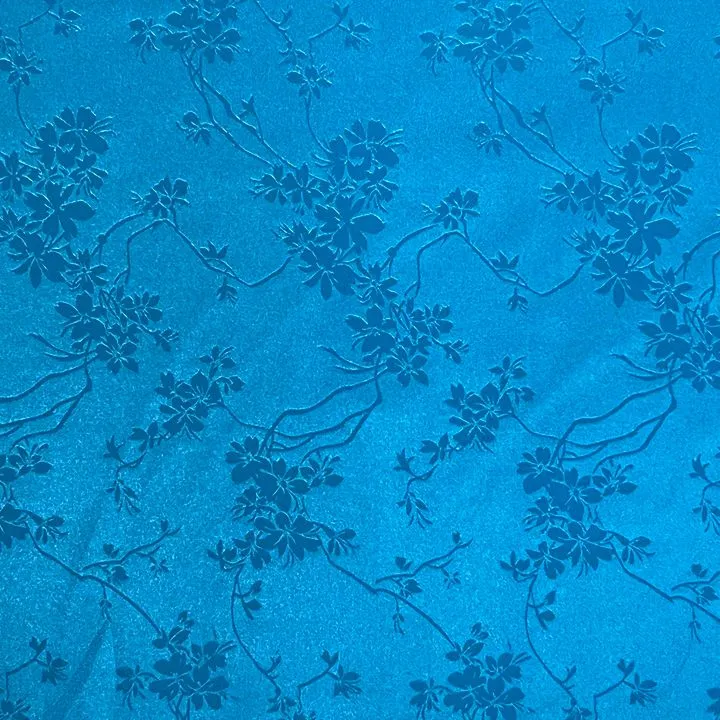 Floral Satin Poly Satin Fabric