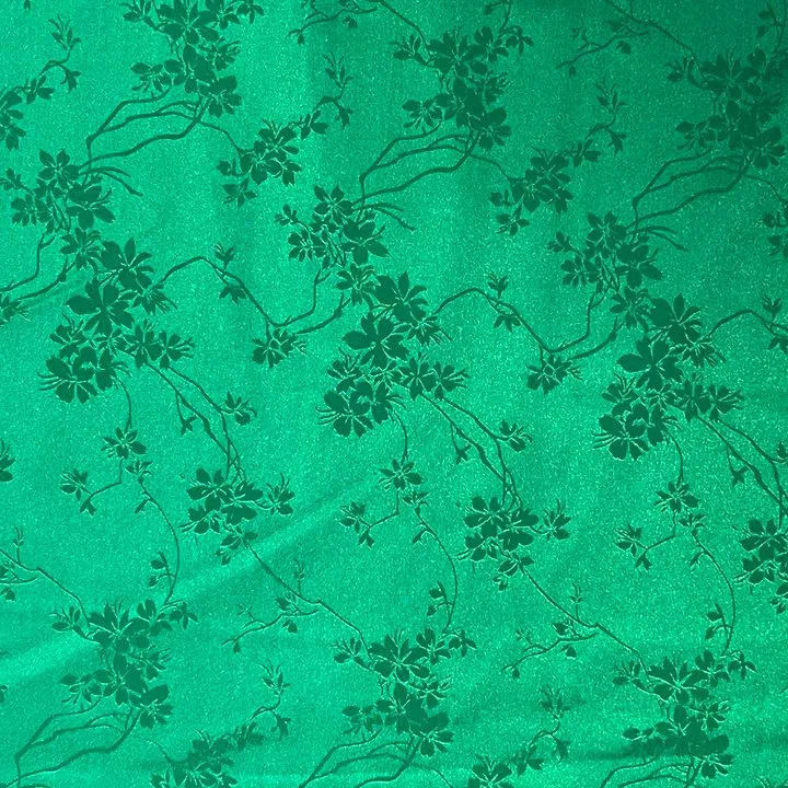 Floral Satin Poly Satin Fabric