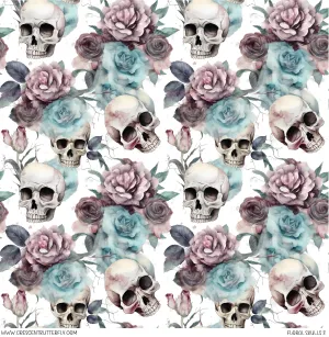 Floral Skulls 3 Vinyl Sheet/Wrap