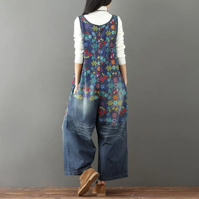 Floral Vintage 90s Overall