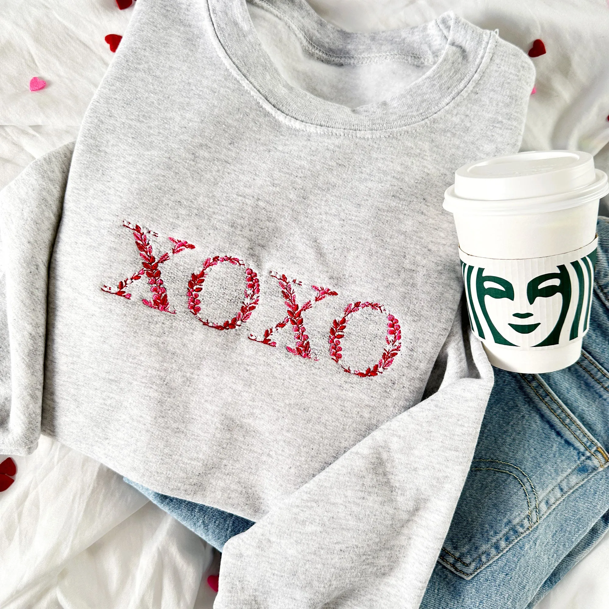 Floral XOXO Embroidered Gemma Sweatshirt