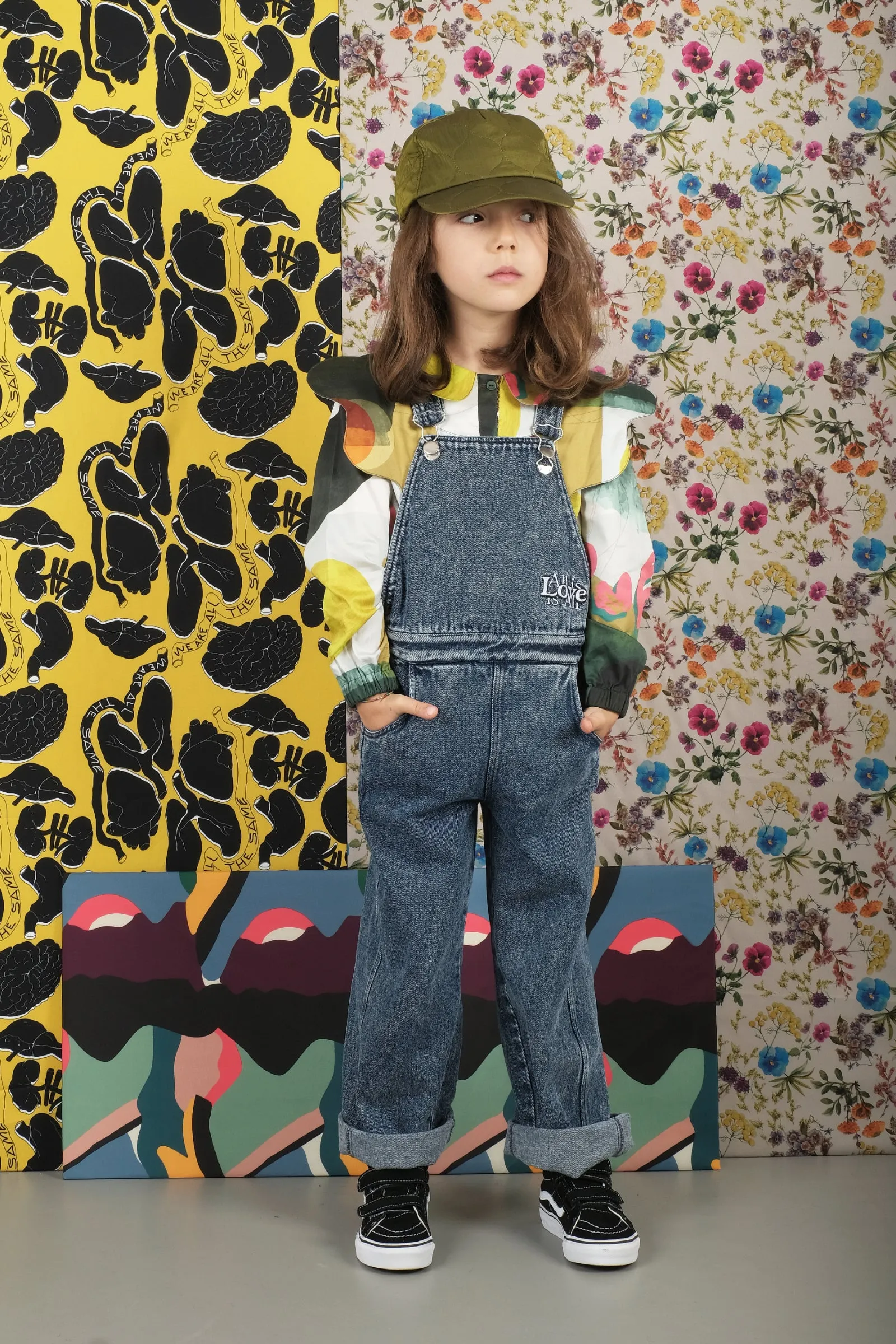 FLORBELA DENIM OVERALLS SET