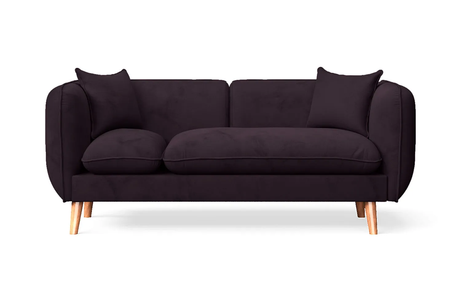 Florence 2 Seater Sofa Purple Velvet