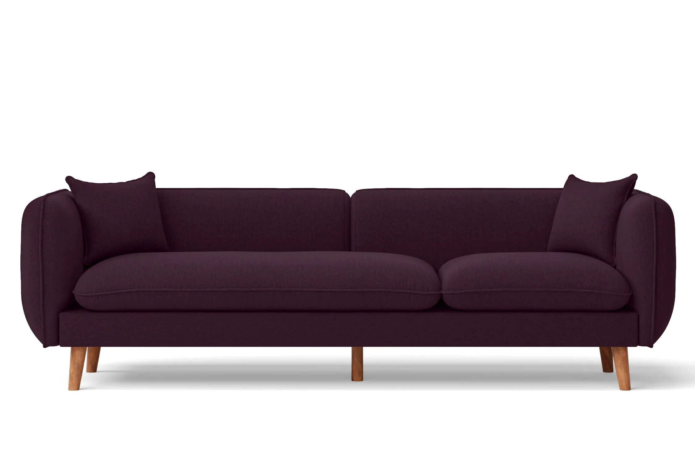 Florence 4 Seater Sofa Purple Linen Fabric