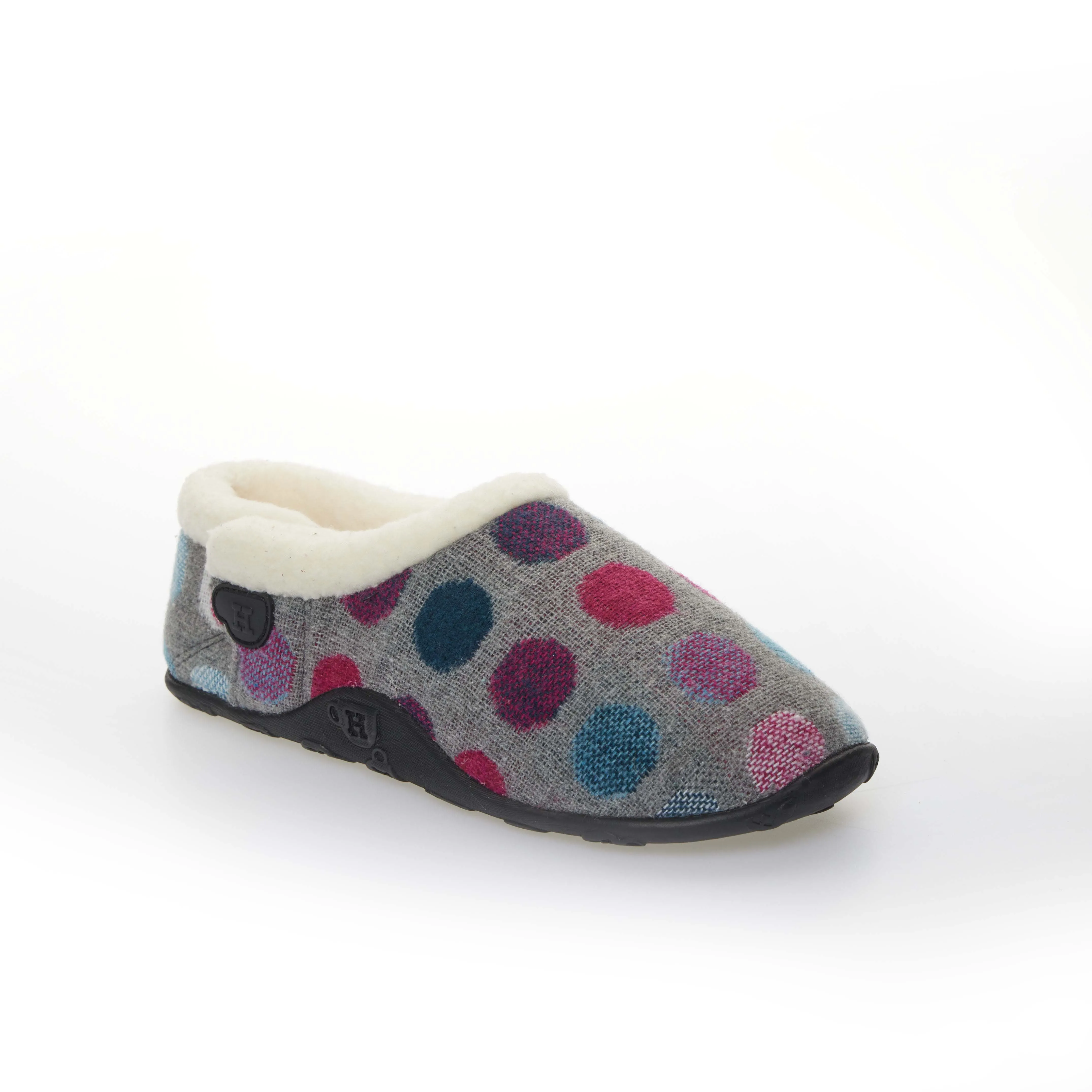 Florence - Grey Pink Purple Spot Women's Slippers