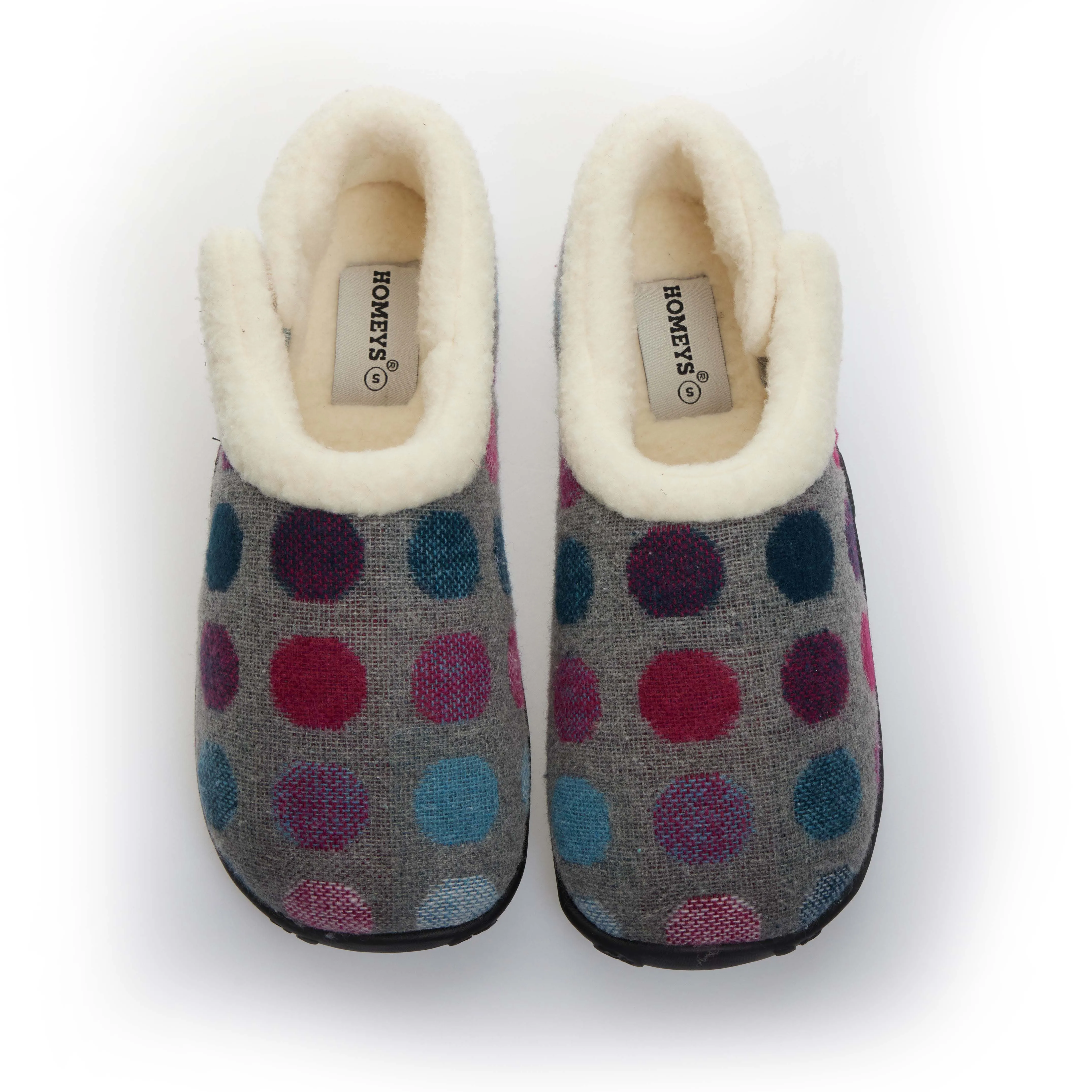 Florence - Grey Pink Purple Spot Women's Slippers