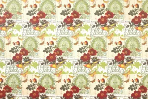 Florentine Print Bird Poppy Vivaud