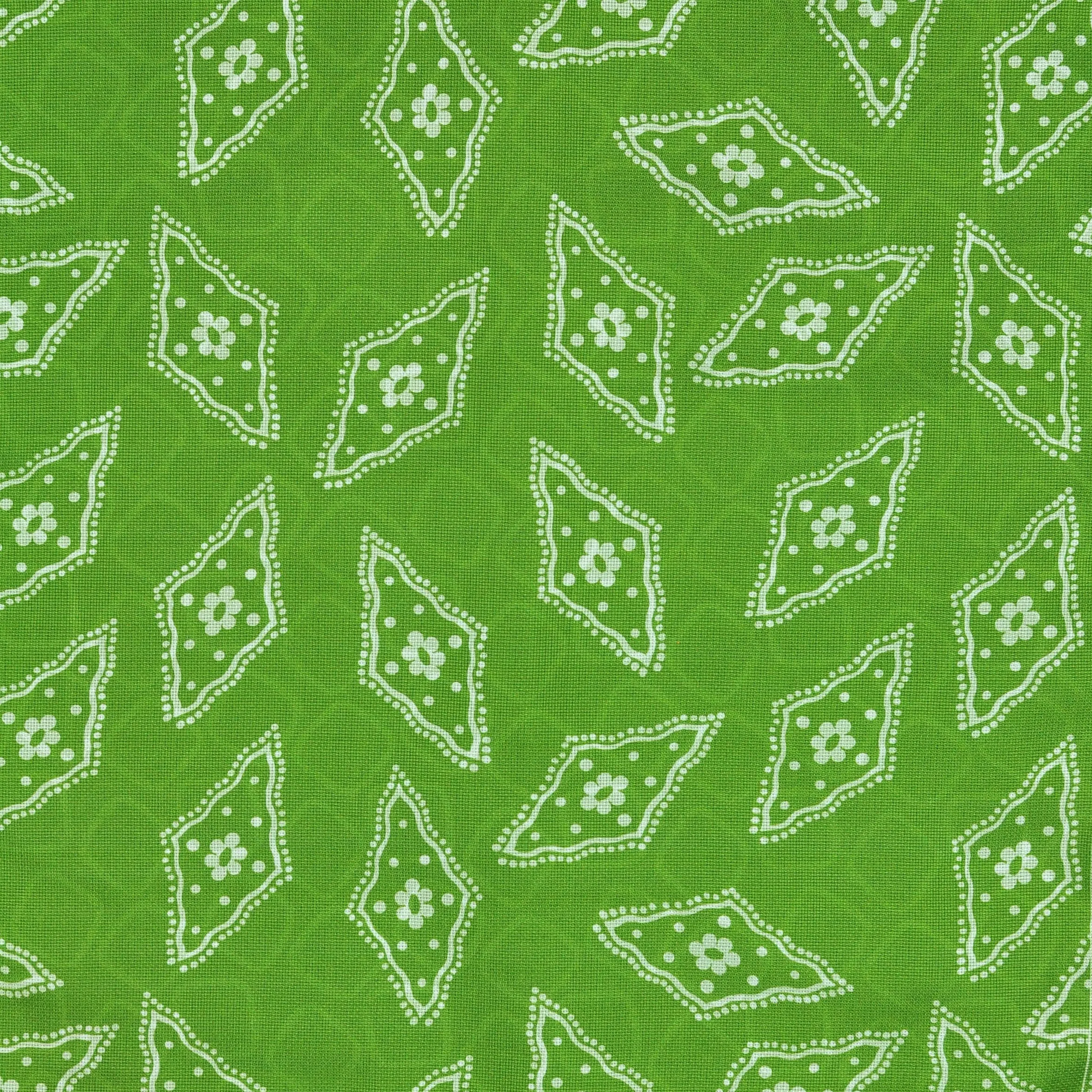 Florets & Geo's Reversible Panama Silk Pocket Square in Lime