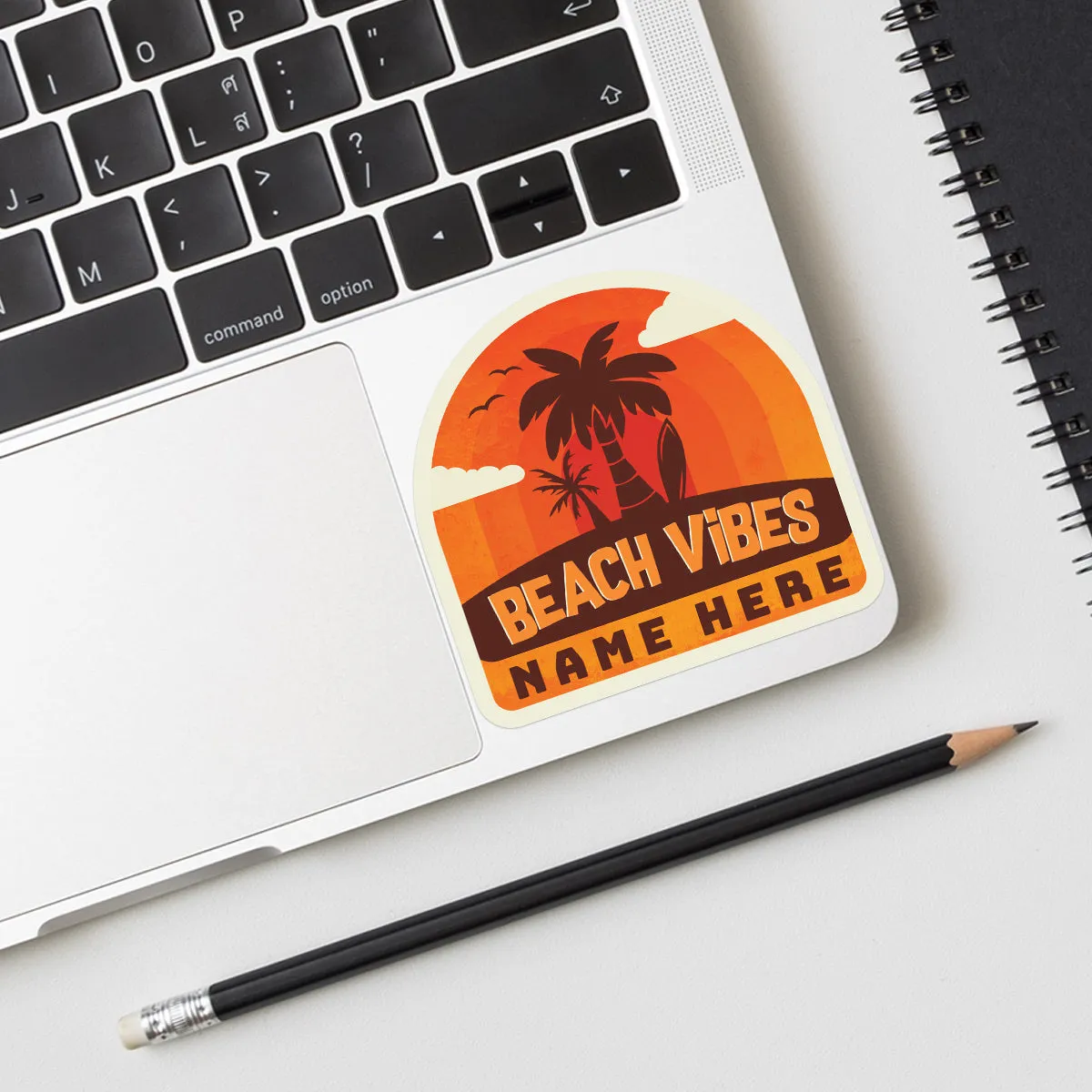 Florida Beach Vibes Towns Die Cut Vinyl Sticker