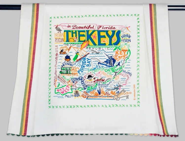 FLORIDA KEYS DISH TOWEL BY CATSTUDIO