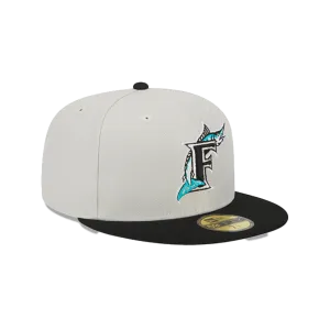 Florida Marlins New Era World Class Back Patch 59FIFTY Fitted Hat