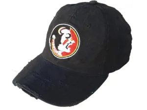 Florida State Seminoles Retro Brand Black Worn Vintage Flexfit Hat Cap