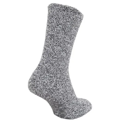 FLOSO Mens Warm Slipper Socks With Rubber Non Slip Grip