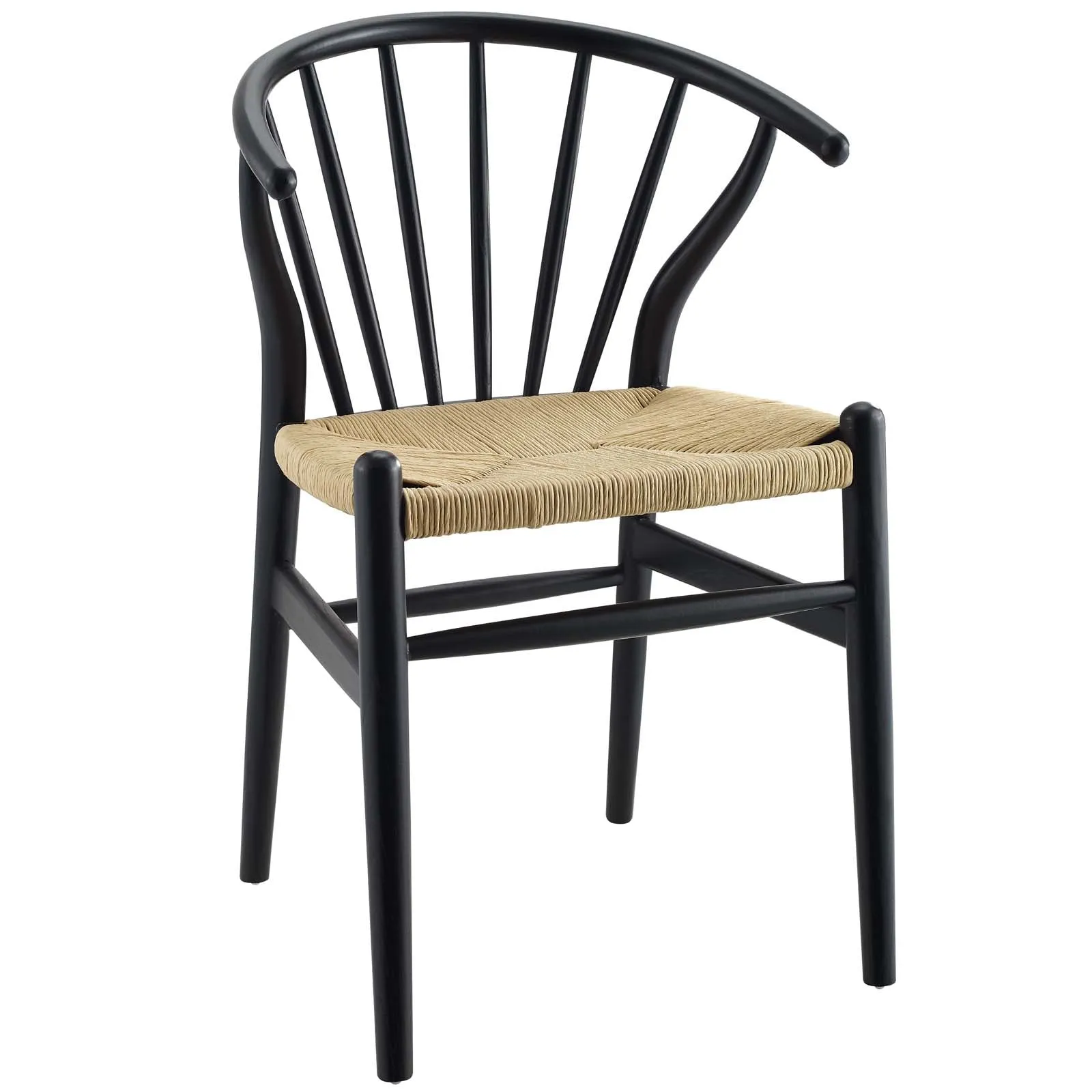 Flourish Spindle Wood Dining Side Chair Black EEI-3338-BLK