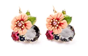 Flower Gray Earrings