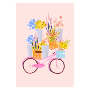 Flower Market Bike Print