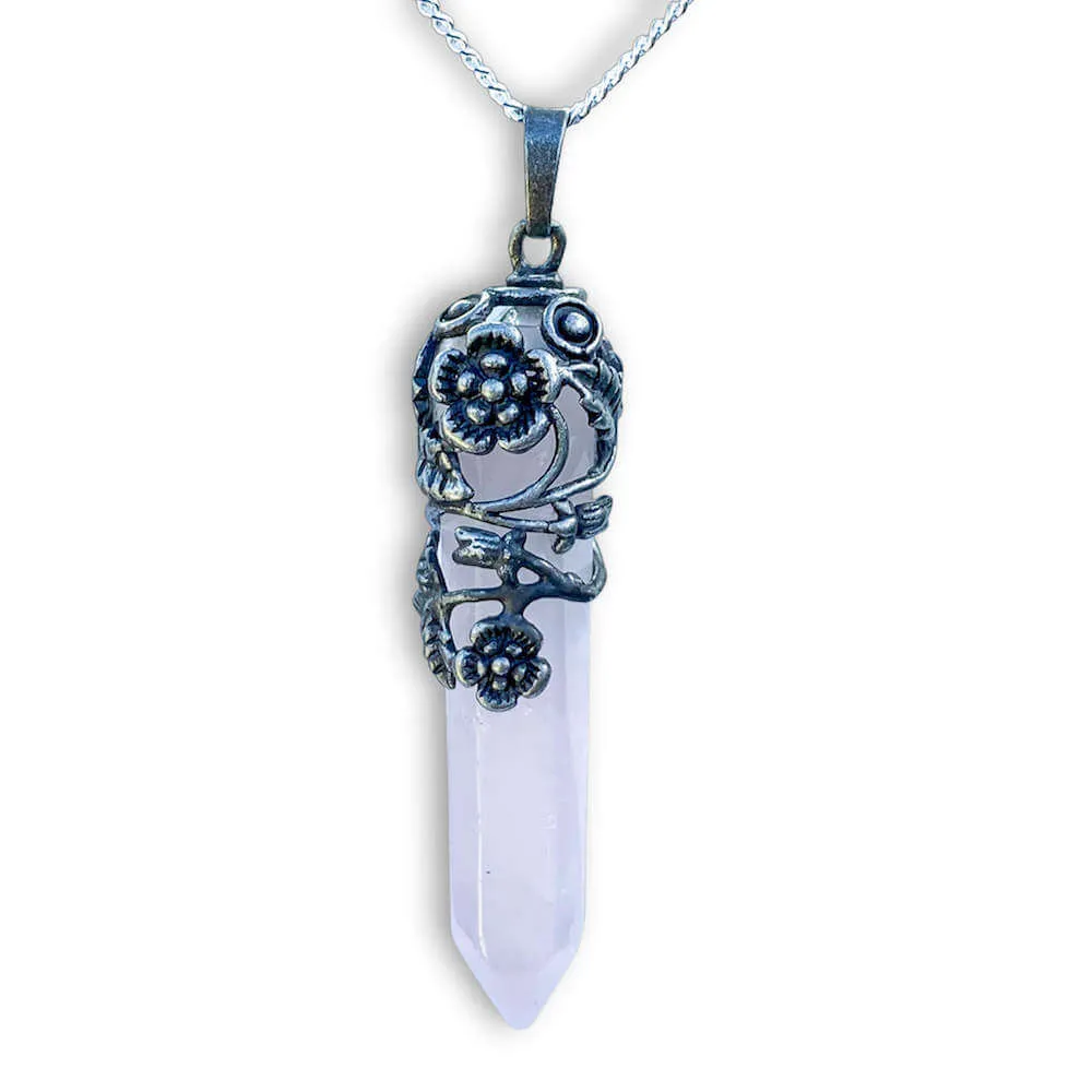 Flower Wrap Pendant Necklace