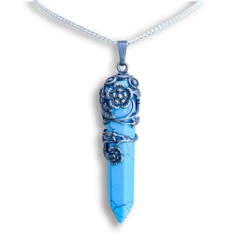 Flower Wrap Pendant Necklace