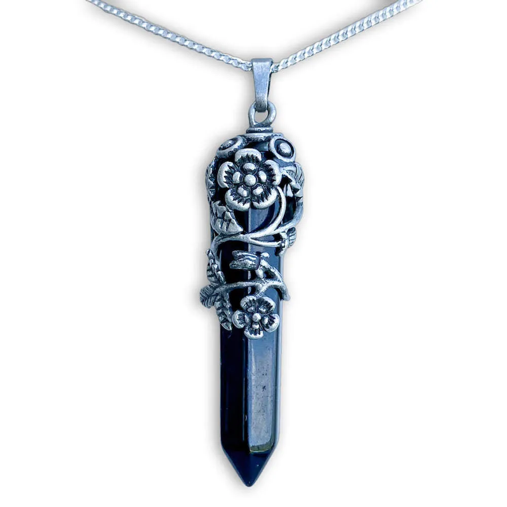 Flower Wrap Pendant Necklace