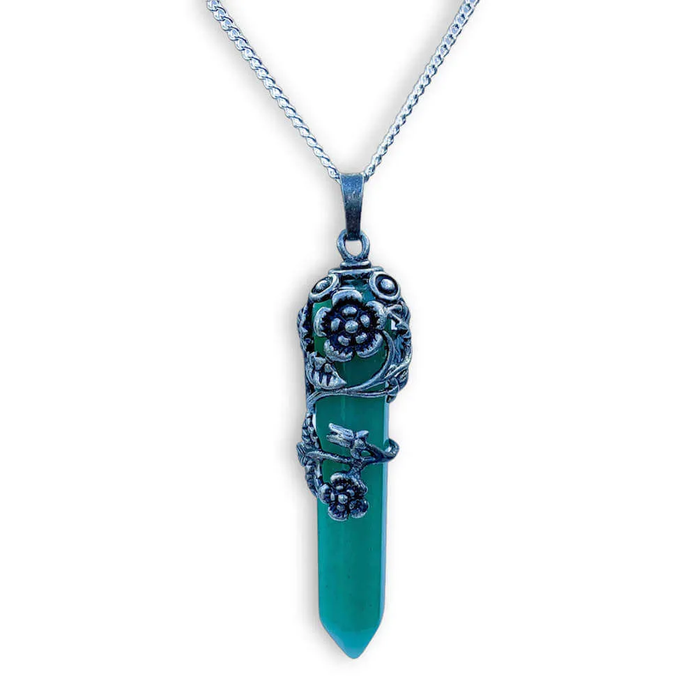 Flower Wrap Pendant Necklace