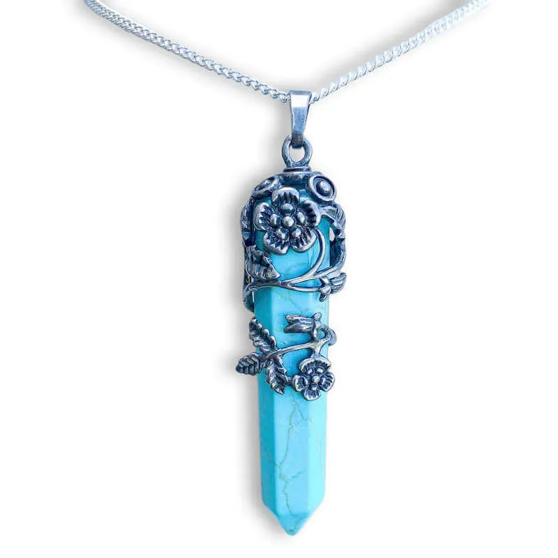 Flower Wrap Pendant Necklace