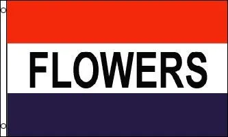 Flowers Polyester Flag Banner Sign