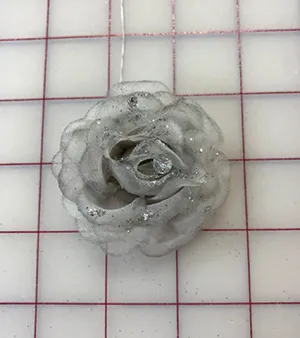 Flowers - Rose Silver Grey with Glitter