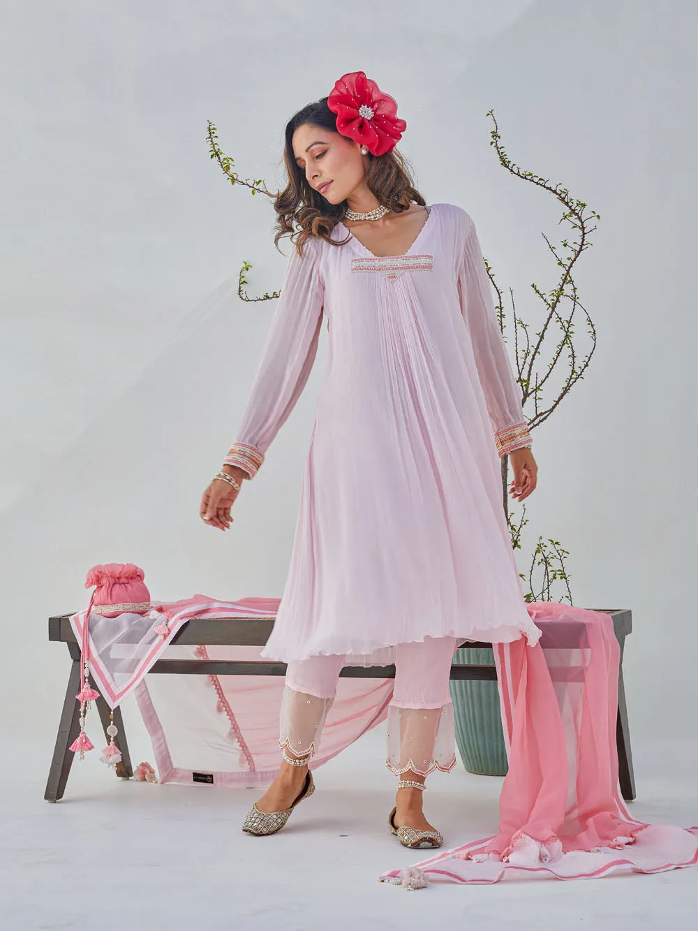 Flowy Kurta with Pant Set