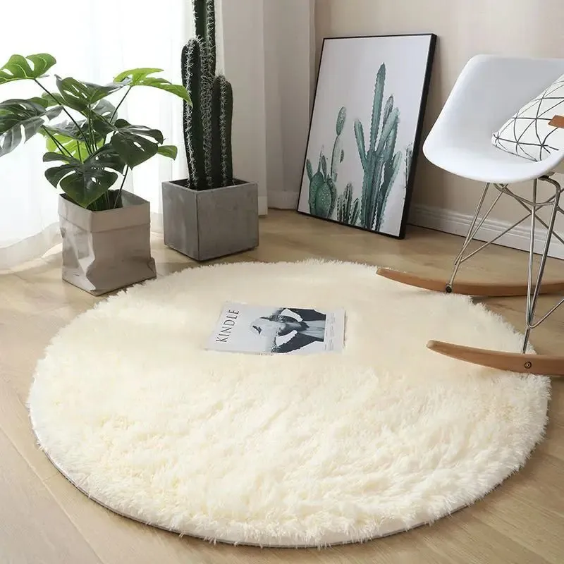 Fluffy Cute Plush Round Rug