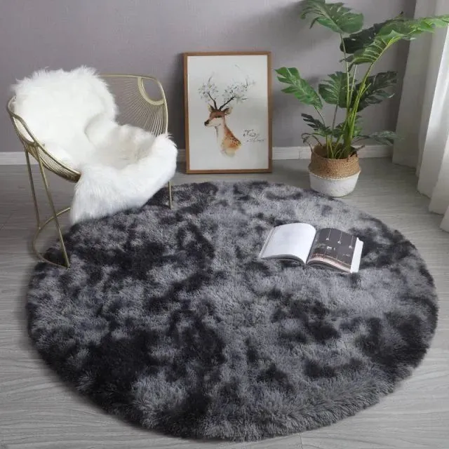 Fluffy Cute Plush Round Rug