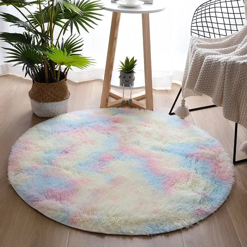 Fluffy Cute Plush Round Rug