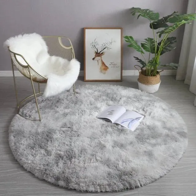 Fluffy Cute Plush Round Rug